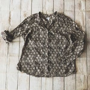 Dockers Brown Button Down Shirt